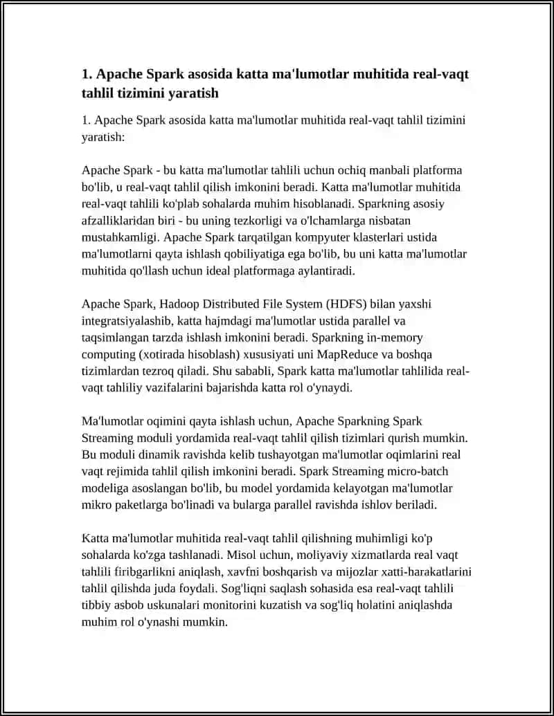 BIG DATA, BIG DATA ANALYTICS & DATA MINING BO’YICHA TEZIS YOZING 3