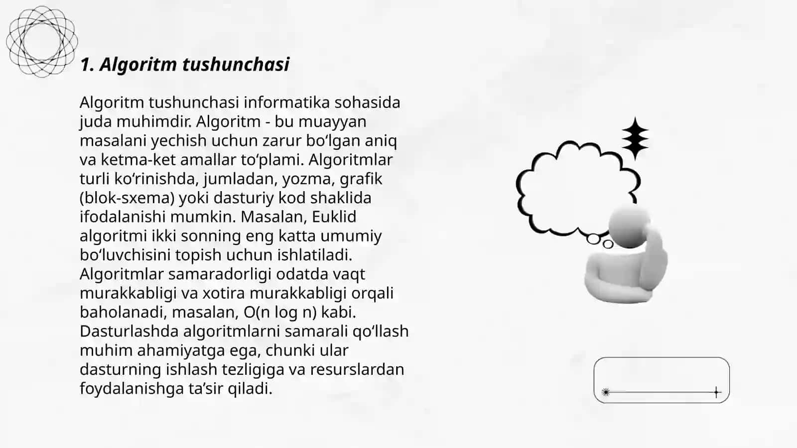 Algoritmlash usullari.Dasturlashtirish turlari 3