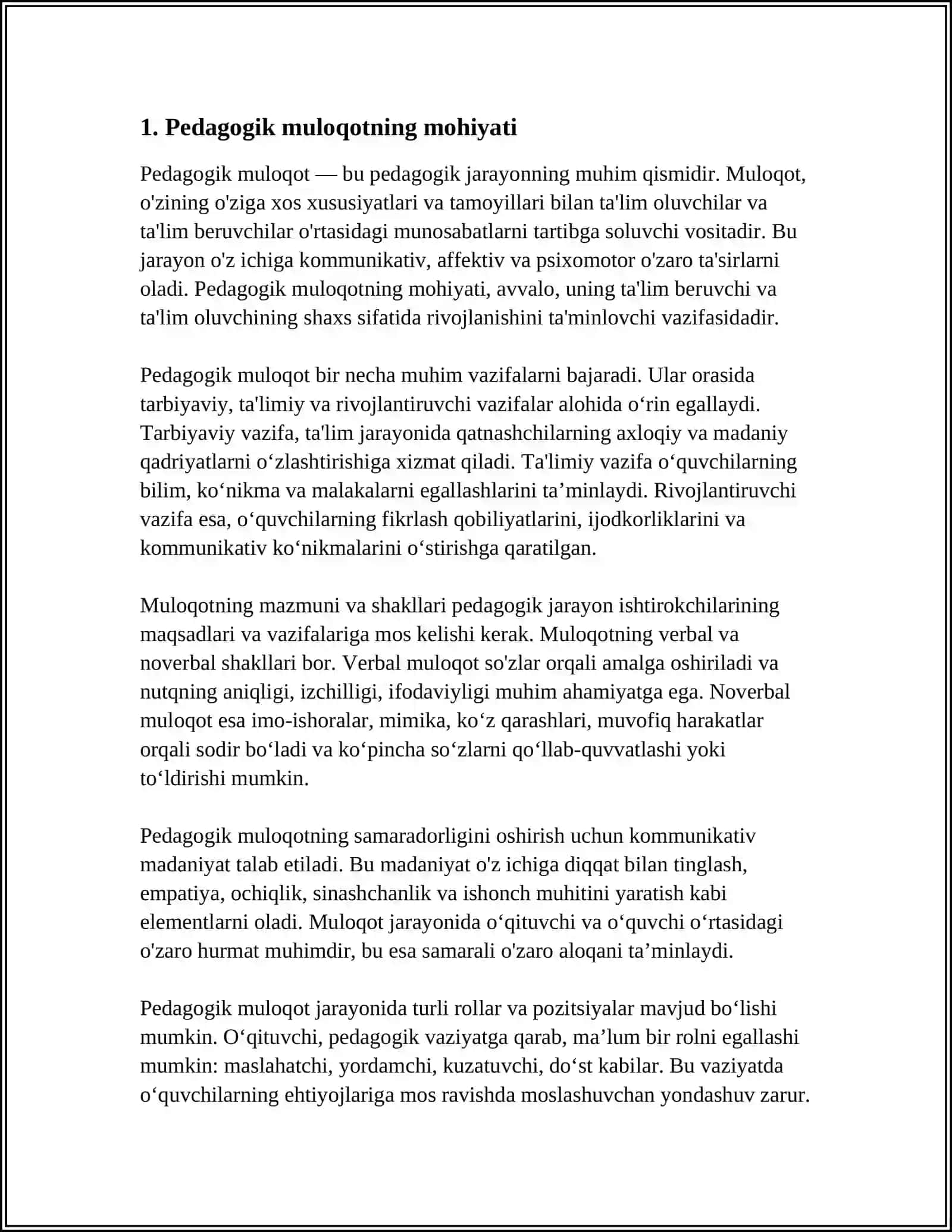 PEDAGOGIK FAOLIYATDA MULOQOT 3