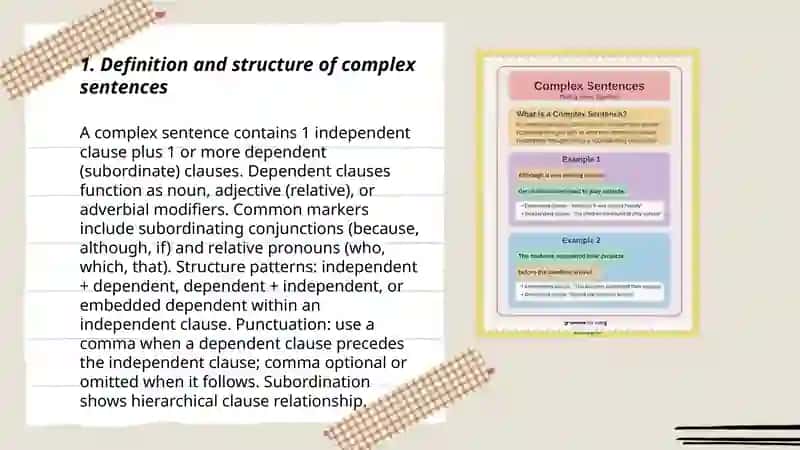 Complex sentences 3