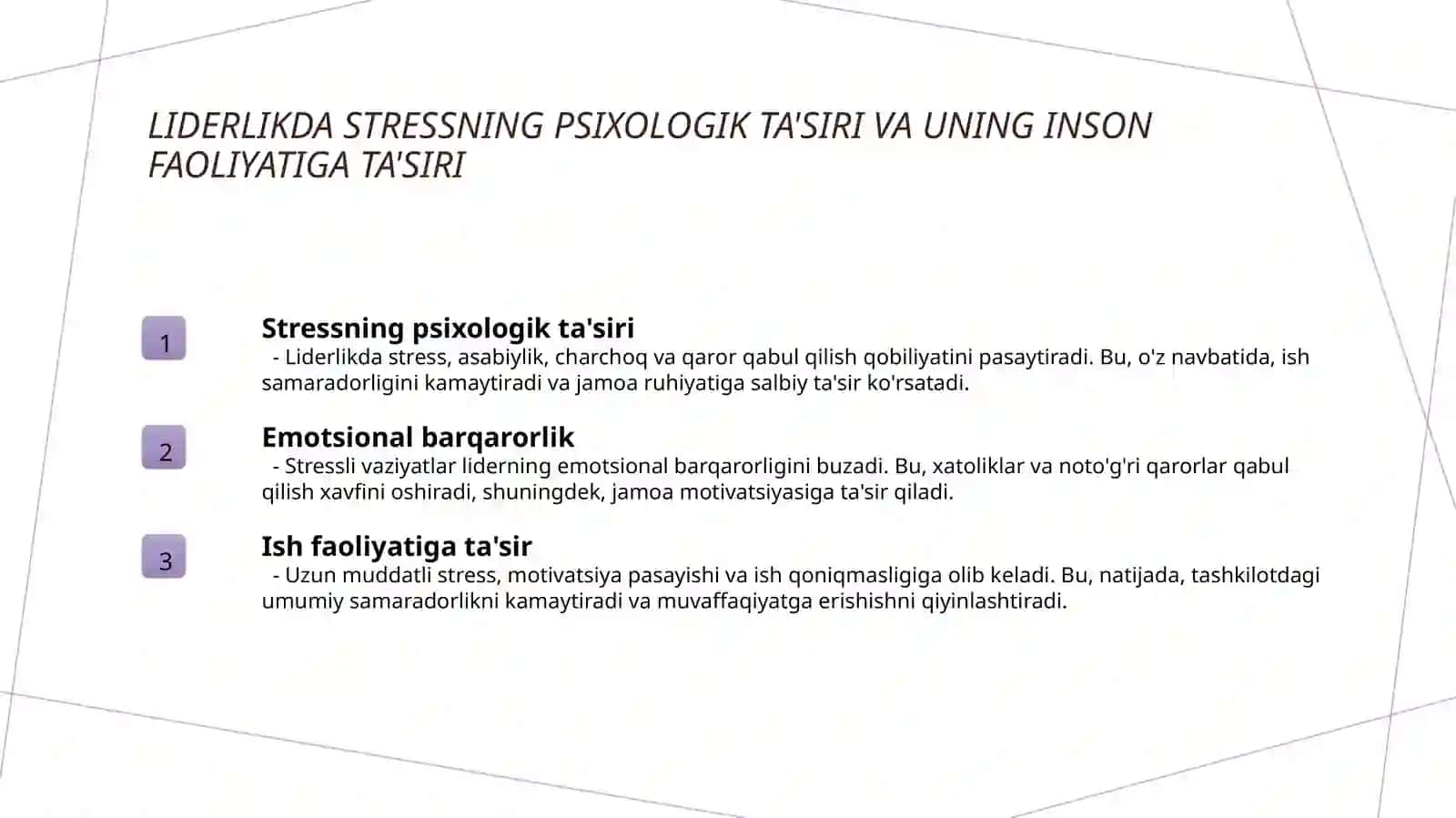 Menejmentda stressni boshqarish 3