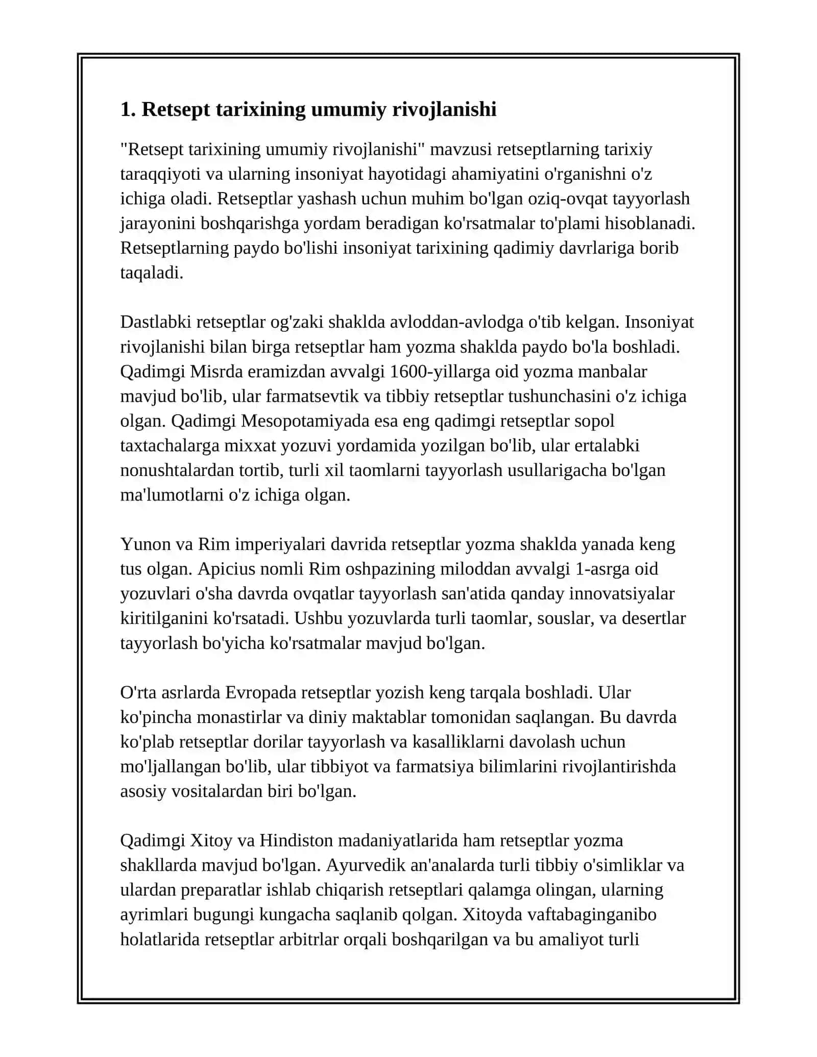 RETSEPT TARIXI 3