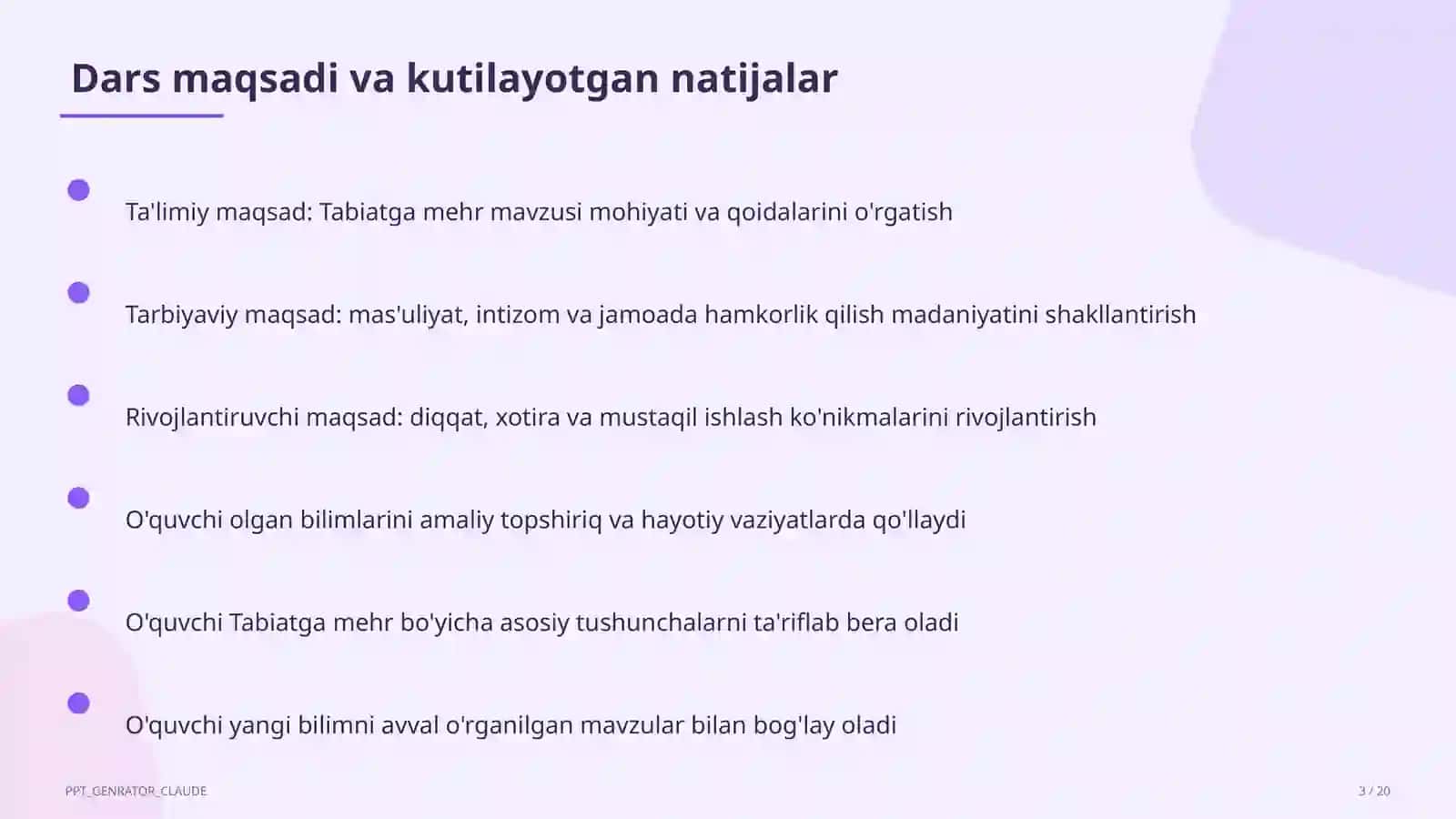 Tabiatga mehr (3-sinf) 3