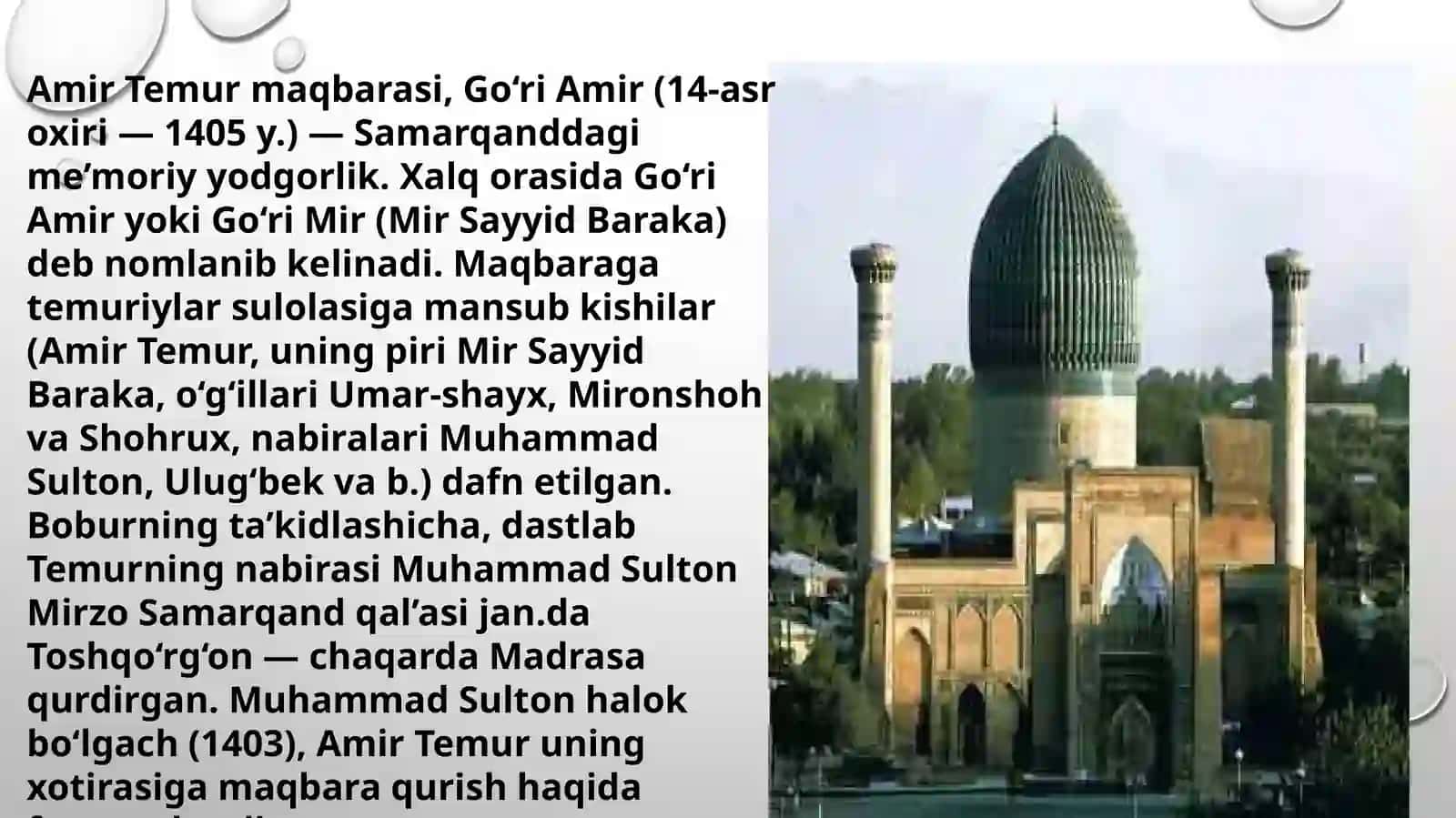 GO`RI AMIR MAQBARASI 3