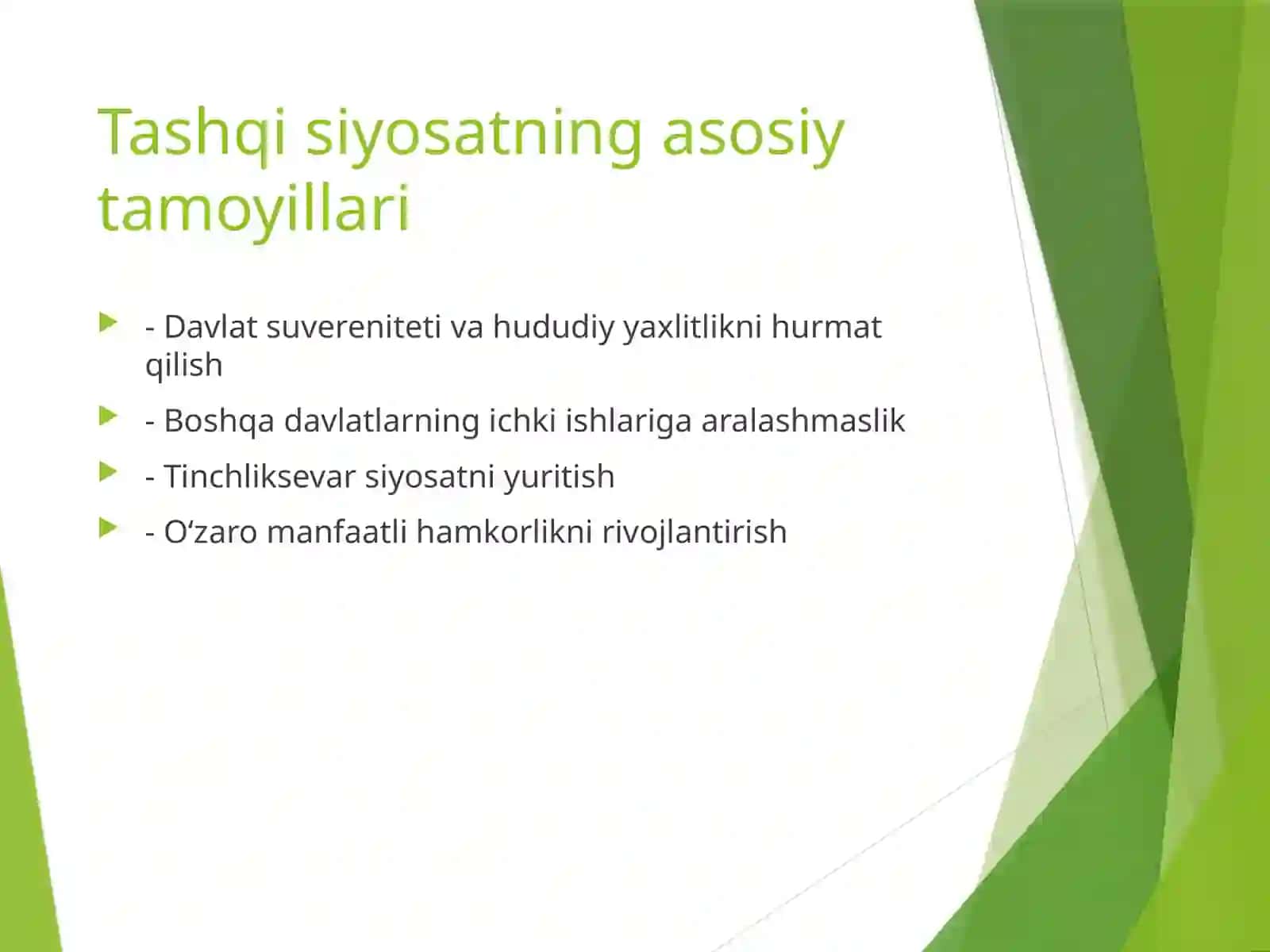 O‘zbekiston Respublikasining tashqi siyosati 3