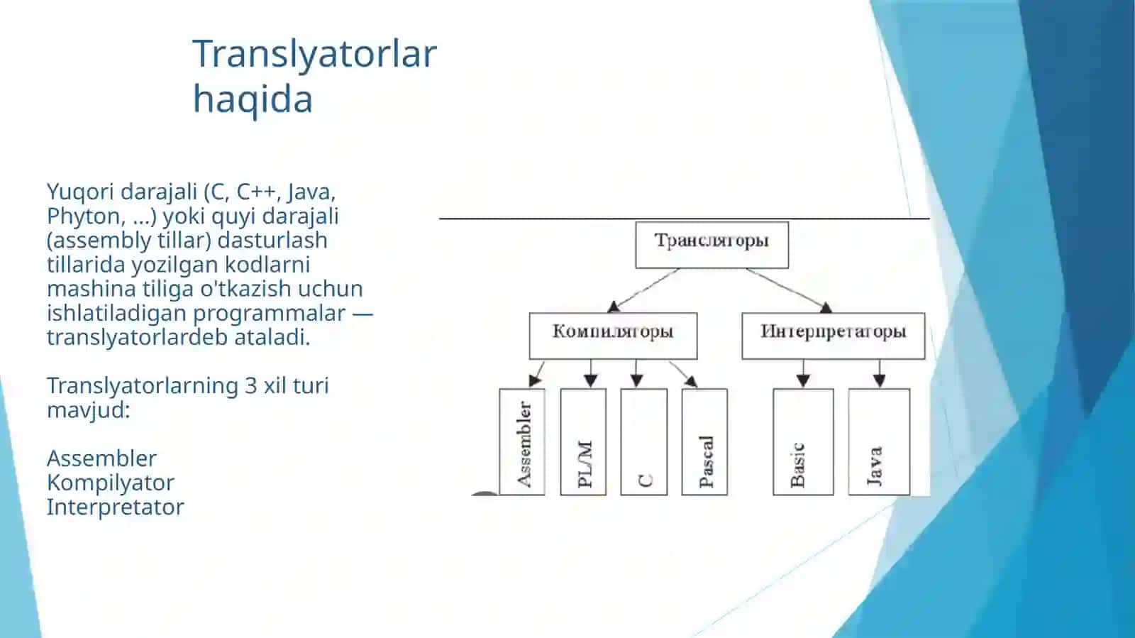 Interpretatorlar va kompilyatorlar 3