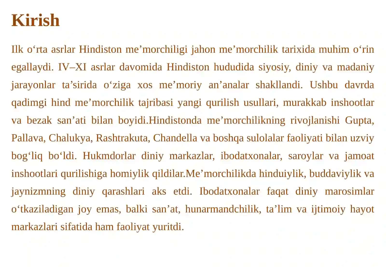 ILK O‘RTA ASRLARDA HINDISTONDA ME’MORCHILIK 3