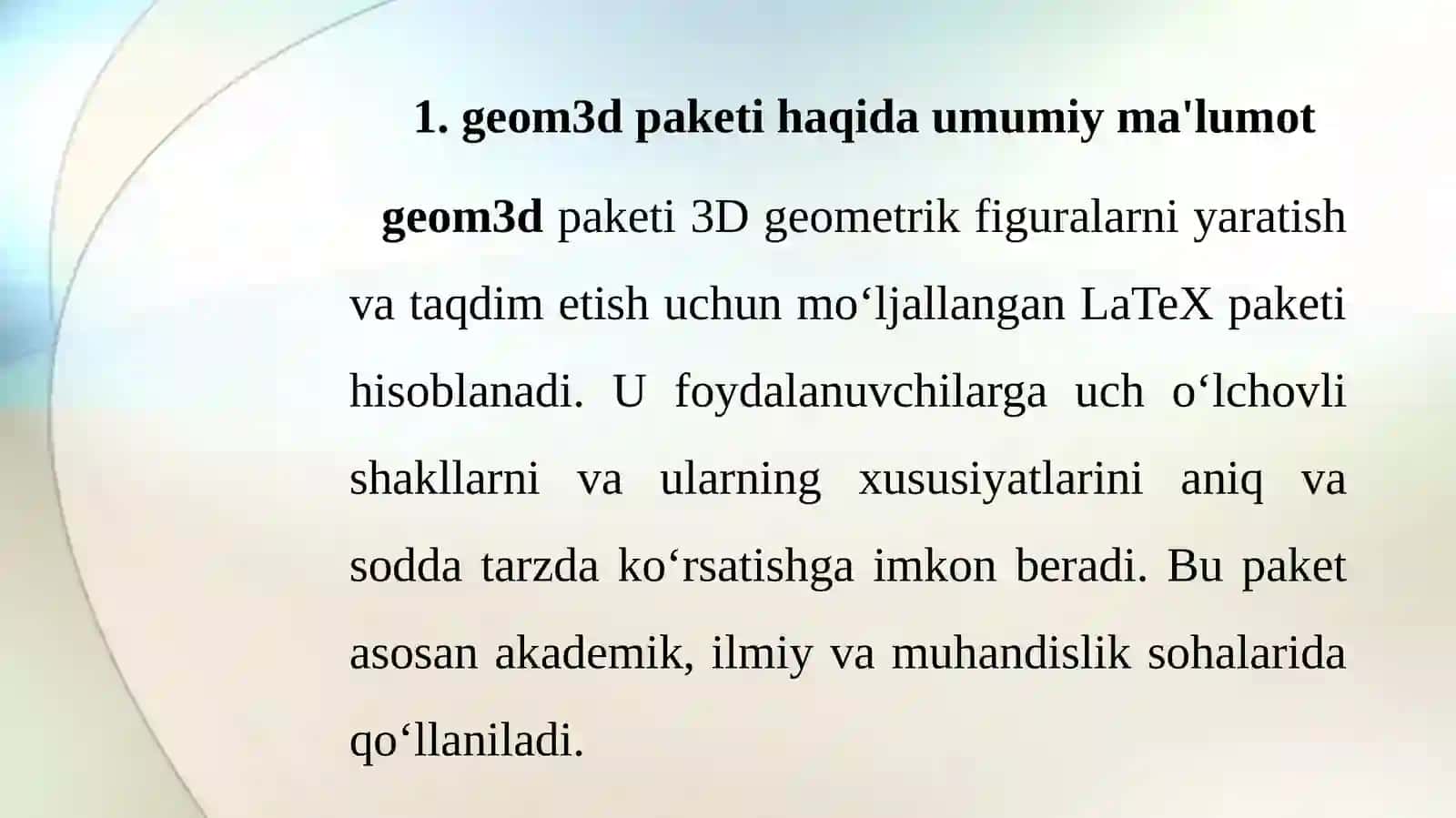 geom3dpaketi 3