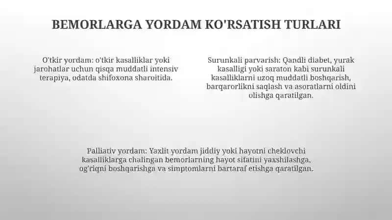 Bemorlarni Parvarish Qilish 3