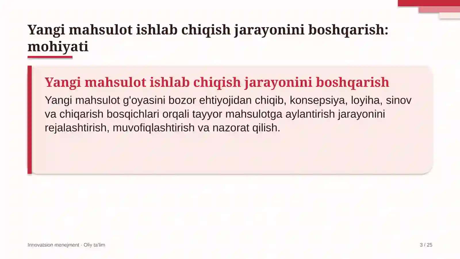 energetika nazorati inspeksiyalarida yangi mahsulotlarni ishlab chiqish jarayonini boshqarish 1429 3