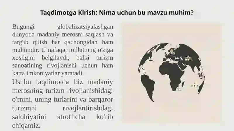 Madaniy Meros va uning Turizmdagi Roli 3