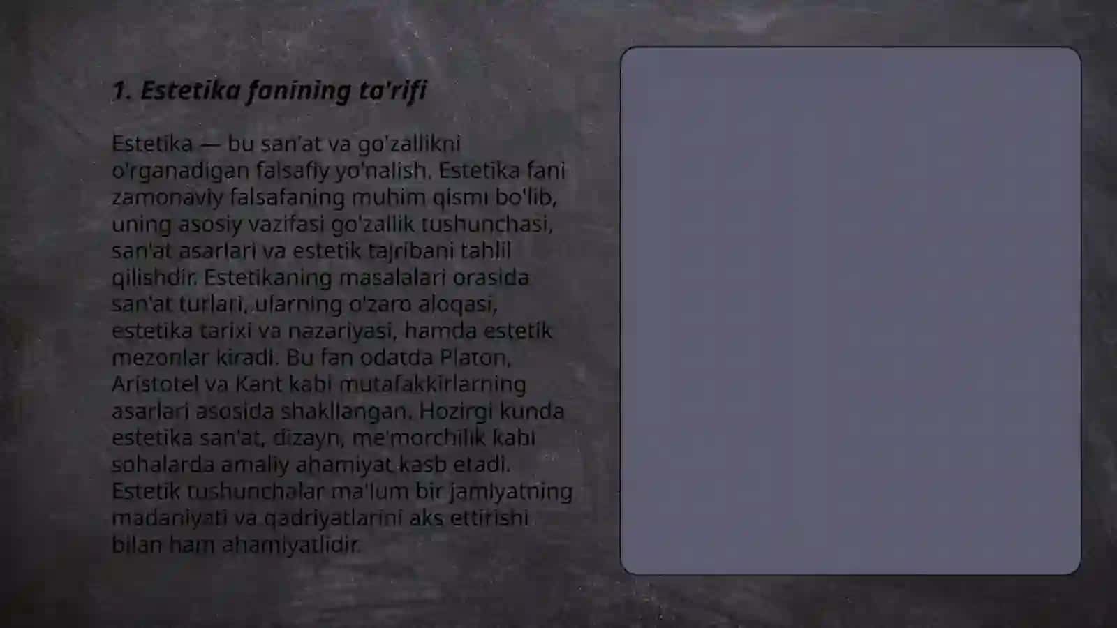 Estetika fani obyekri va falsafiy mohiyati 3