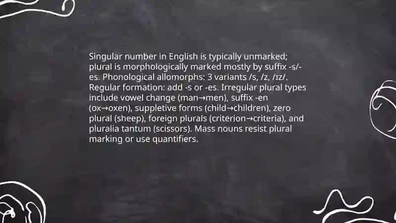 Part of speech morphological categories 3