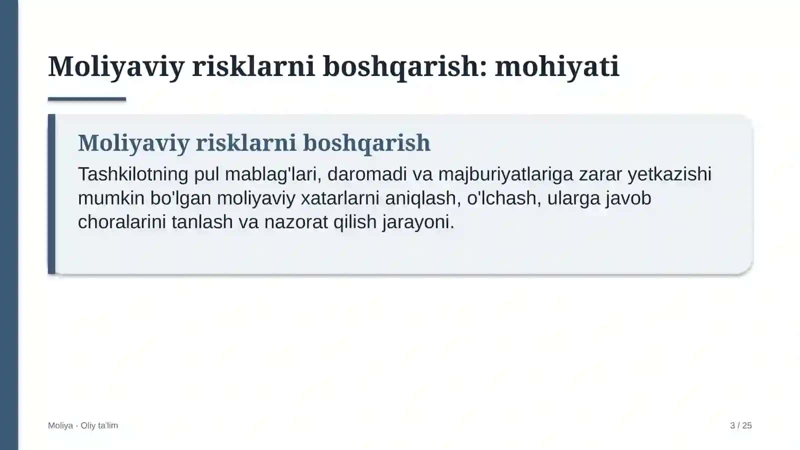 Tog'-chang'i majmualarida moliyaviy risklarni boshqarish 3