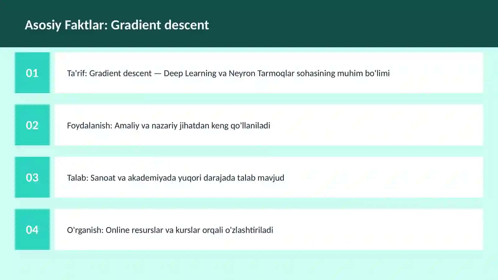AI | DEEP LEARNING VA NEYRON TARMOQLAR 3