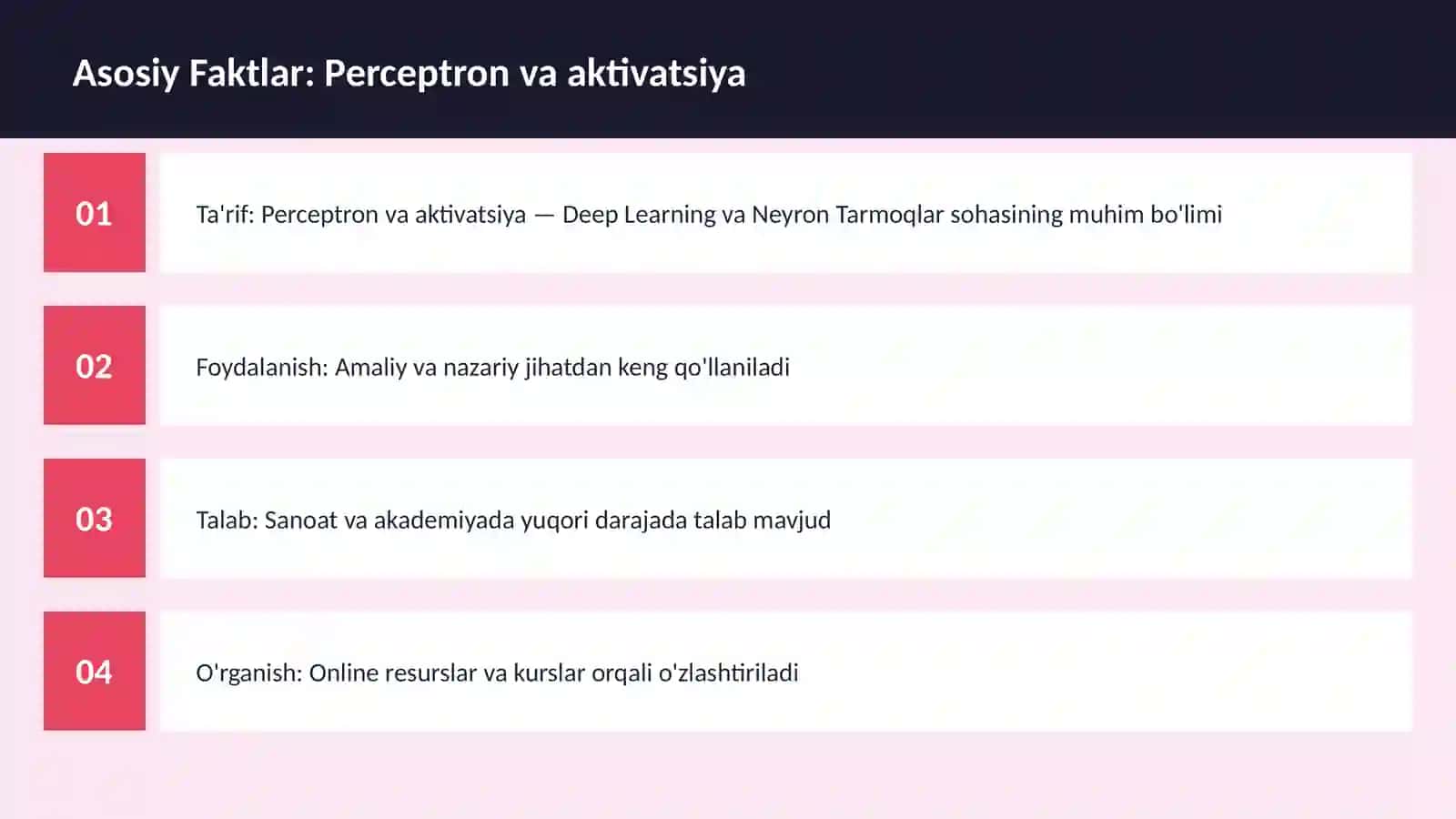 Perceptron va aktivatsiya 3