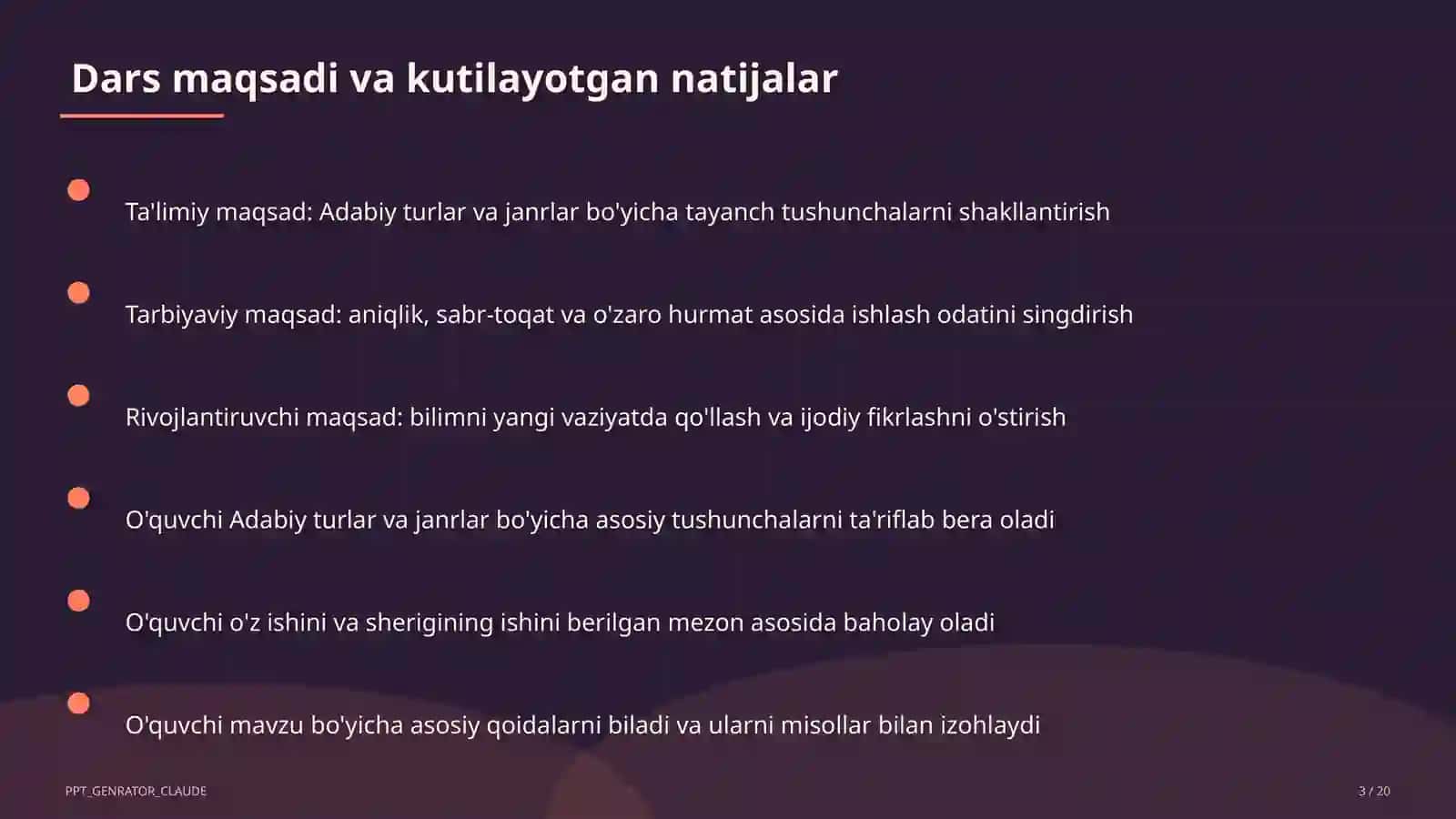 Adabiy turlar va janrlar (10-sinf) 3