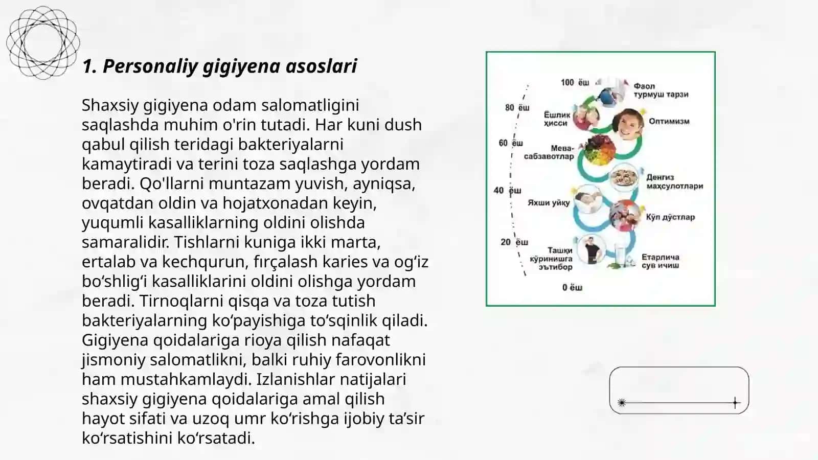 Sanitariya maorifi va Soğlom turmush tarzi 3