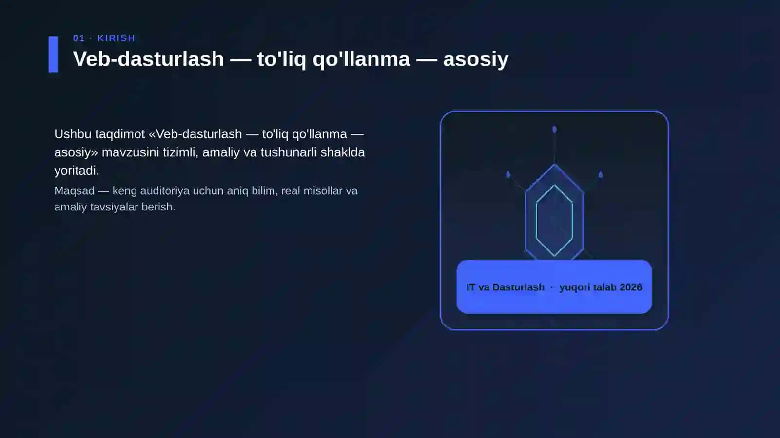 Veb-dasturlash — to'liq qo'llanma — asosiy 3