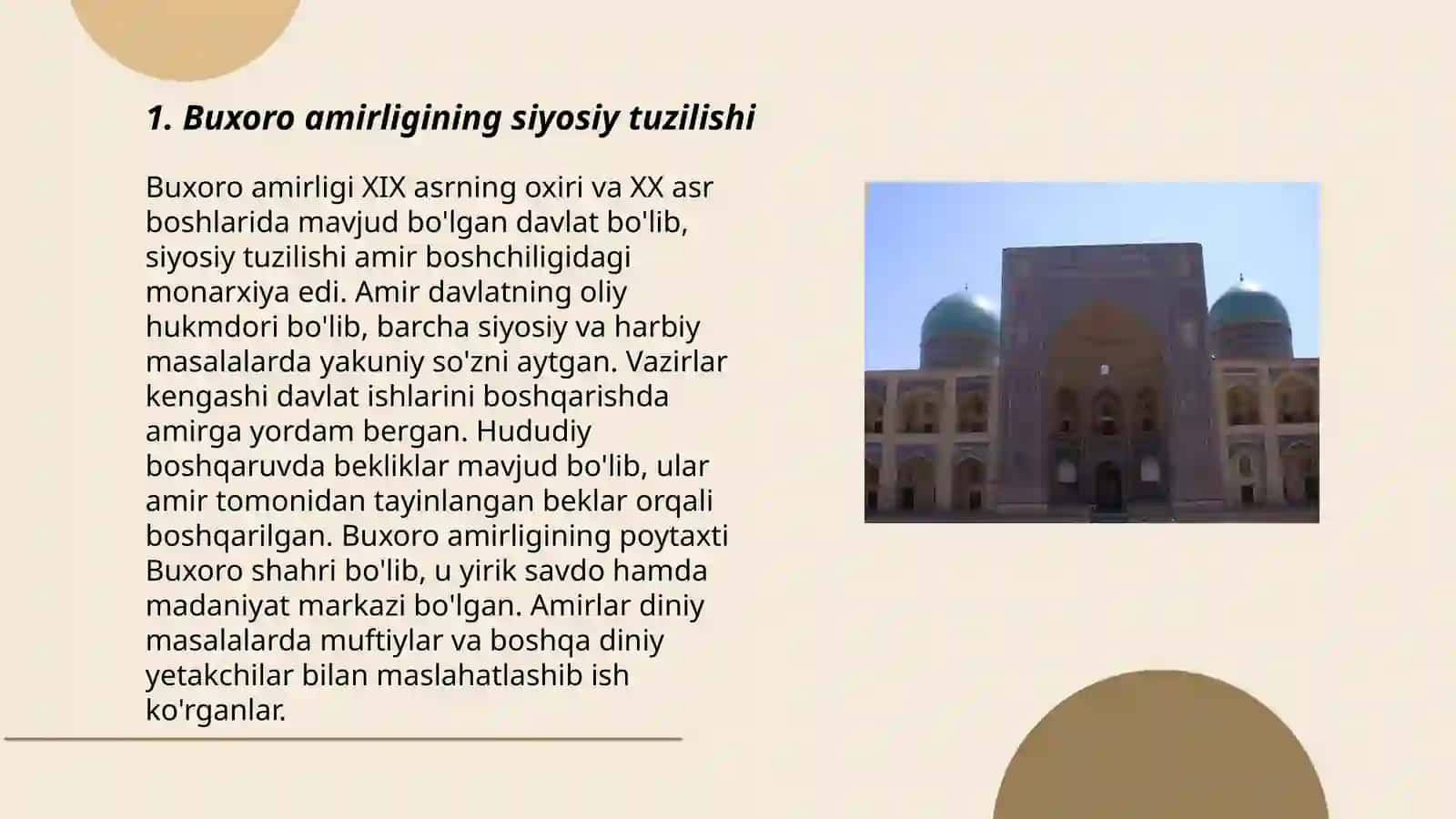Buxoro amirligining boshqaruvi 3