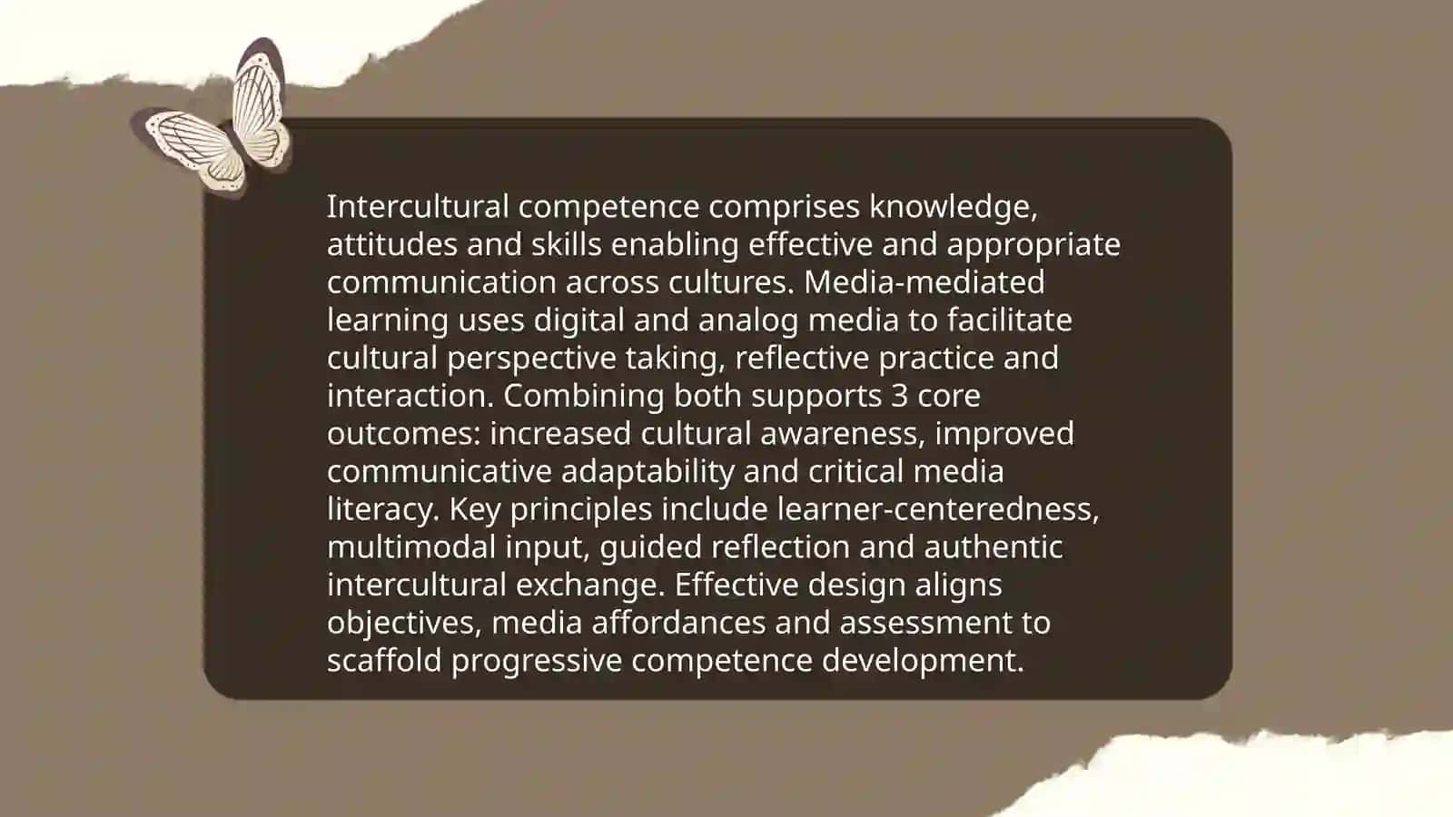 Developing intercultural competences using activities with different media 3