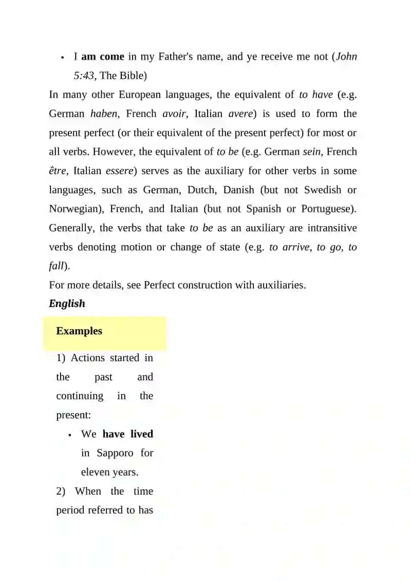 Present Perfect Simple 3