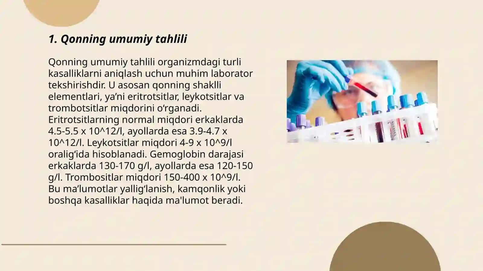 Umumiy klinik laborator tekshiruvlar 3