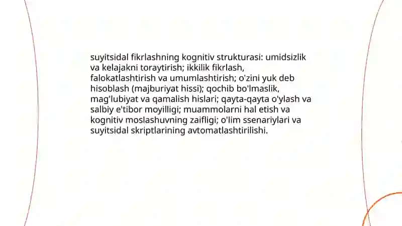 Bemorlarning suyitsidal fikrlashining o'ziga hos xususiyatlari 3