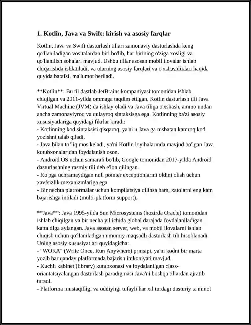 AL KOTLIN. JAVA VA SWIFT DASTURLASH TILLARIDA ILOVALAR ISHLAB CHIGISH 3