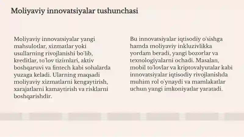 Moliyaviy innovatsiyalar 3
