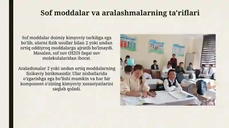 Sof modda va aralashmalar 3