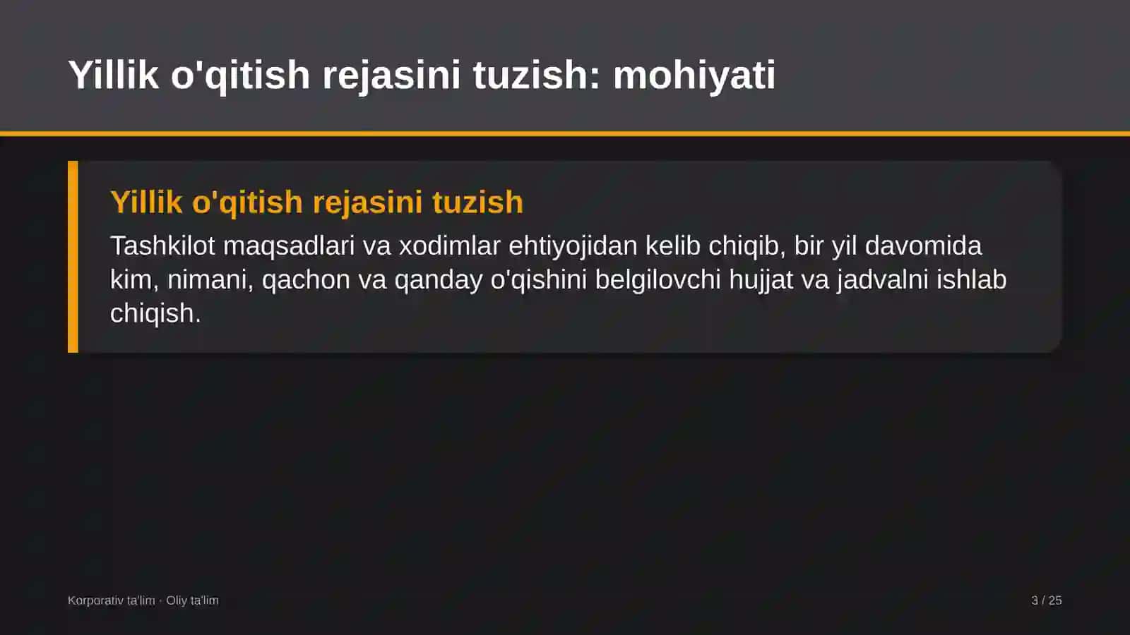striming platformalarida yillik o'qitish rejasini tuzish 4700 3