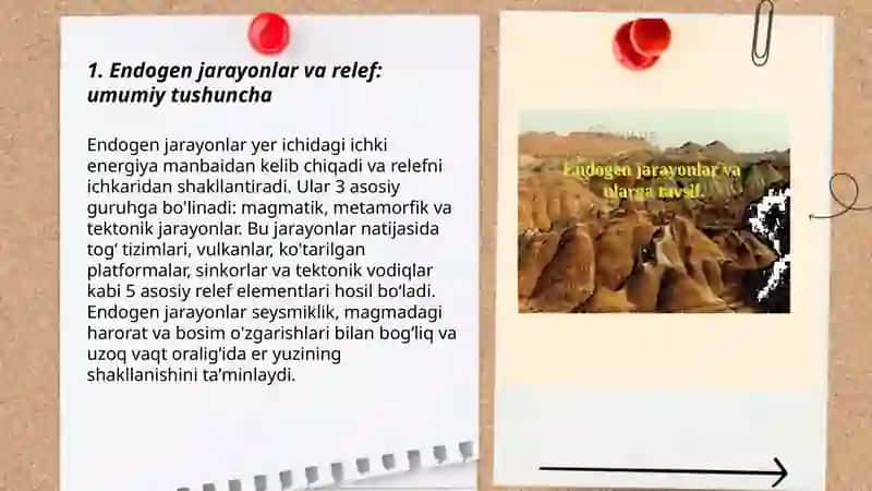 Endogen jarayonlar: Nurash va relief 3