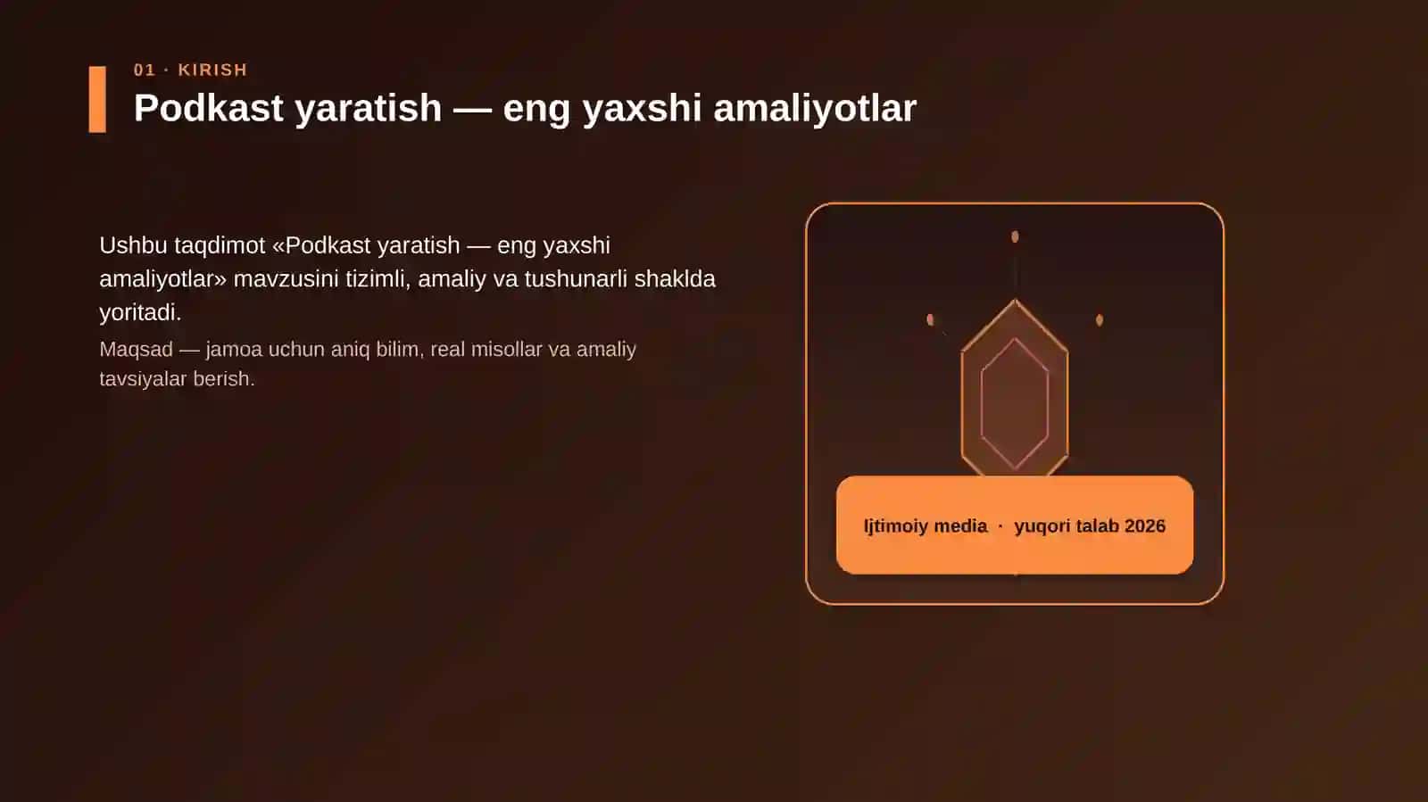 Podkast yaratish — eng yaxshi amaliyotlar 3