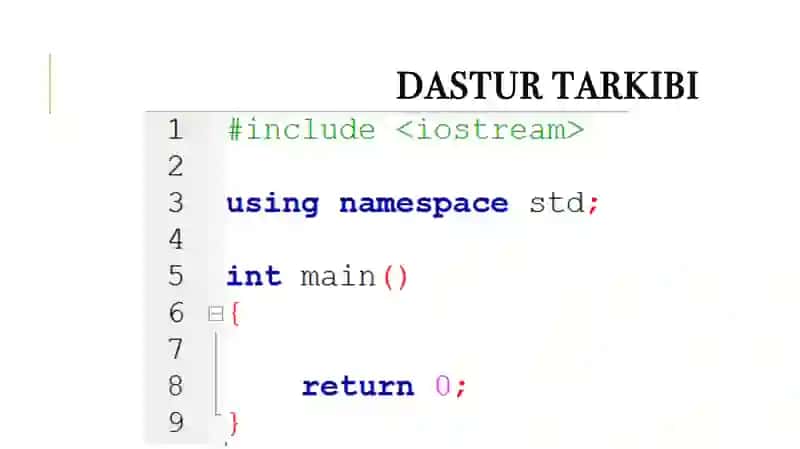 Dasturlash tillarining tuzilmasi 3