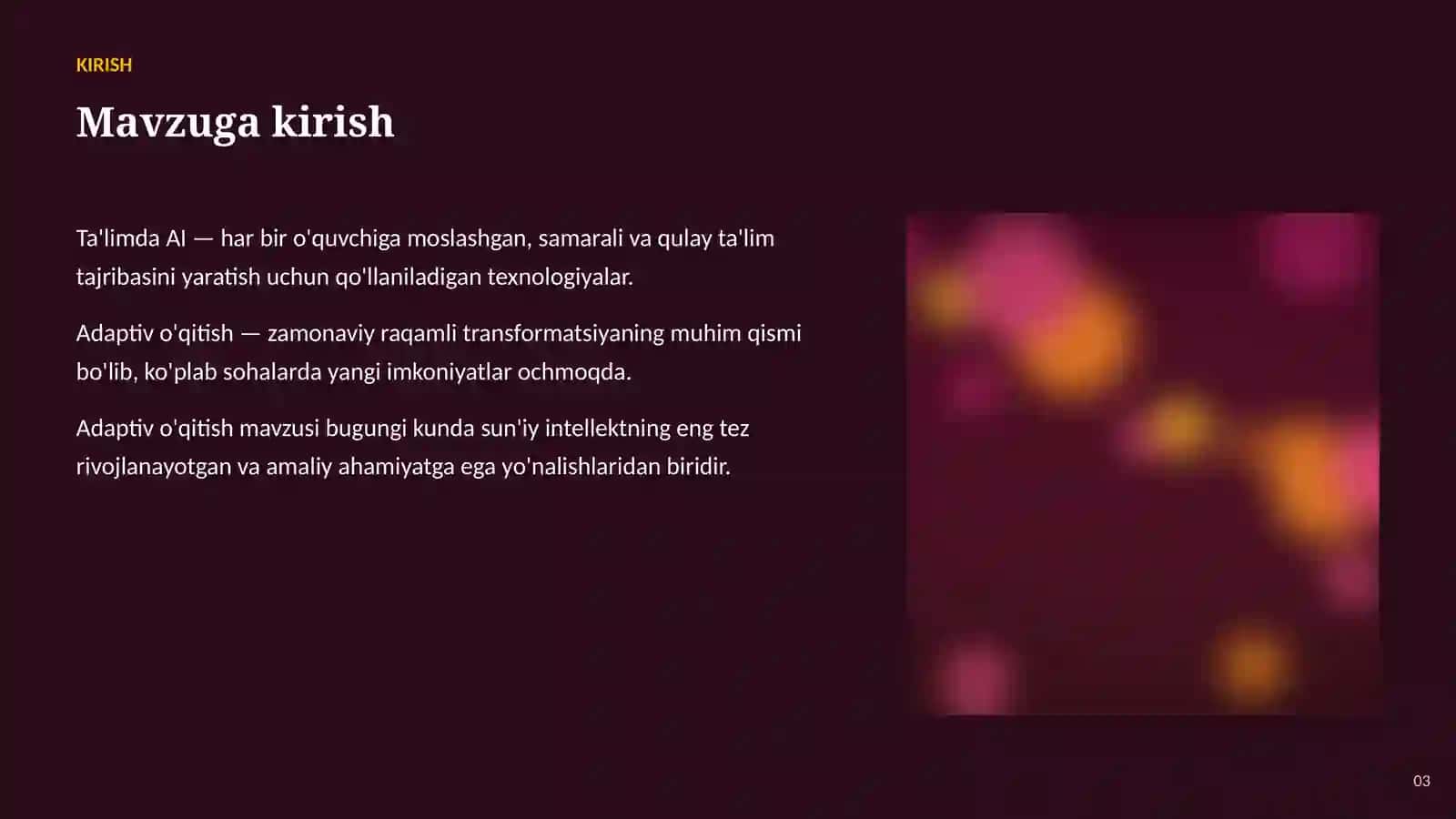 SUN'IY INTELLEKT • AI TA'LIMDA 3