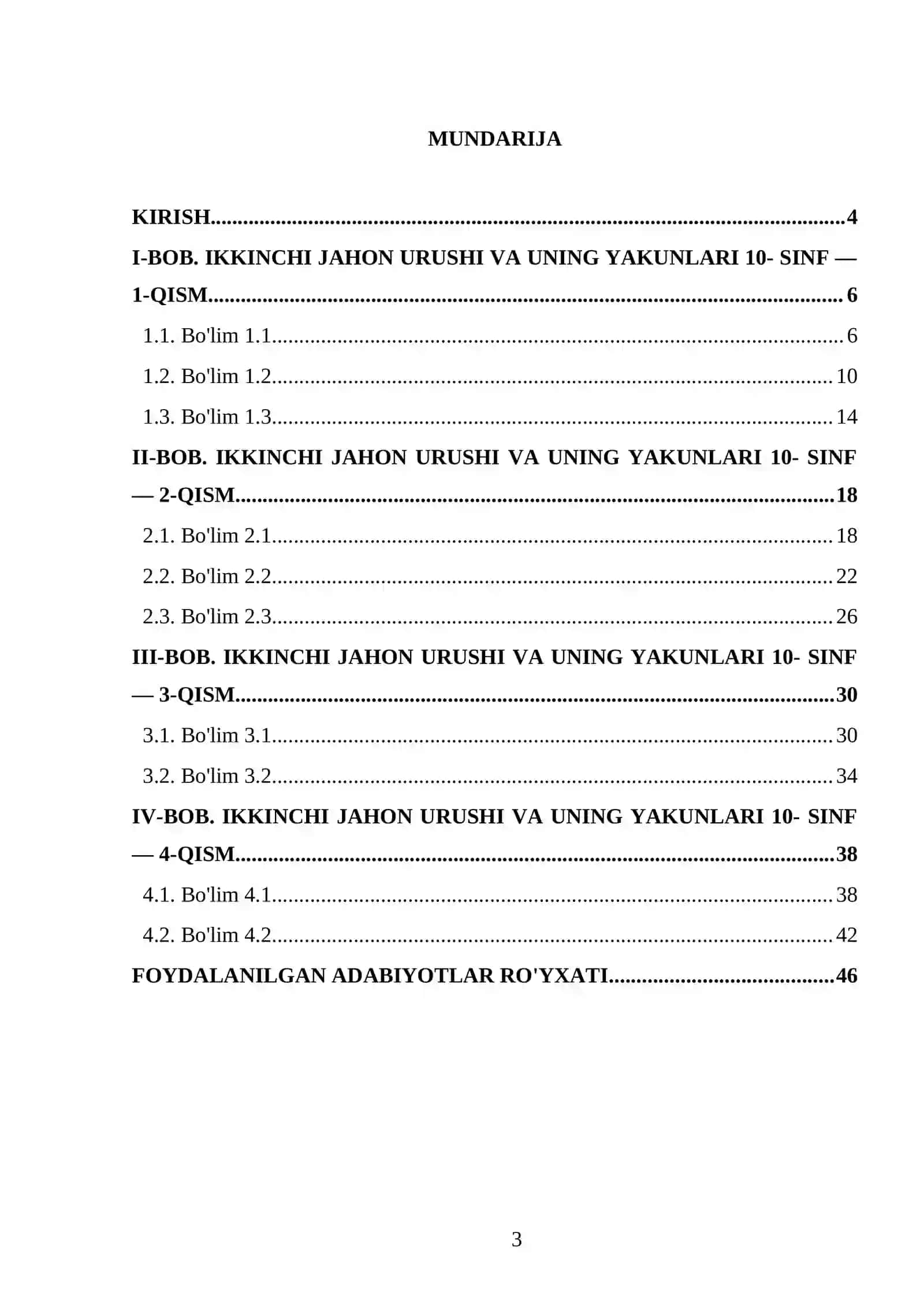IKKINCHI JAHON URUSHI VA UNING YAKUNLARI 10- SINF 3