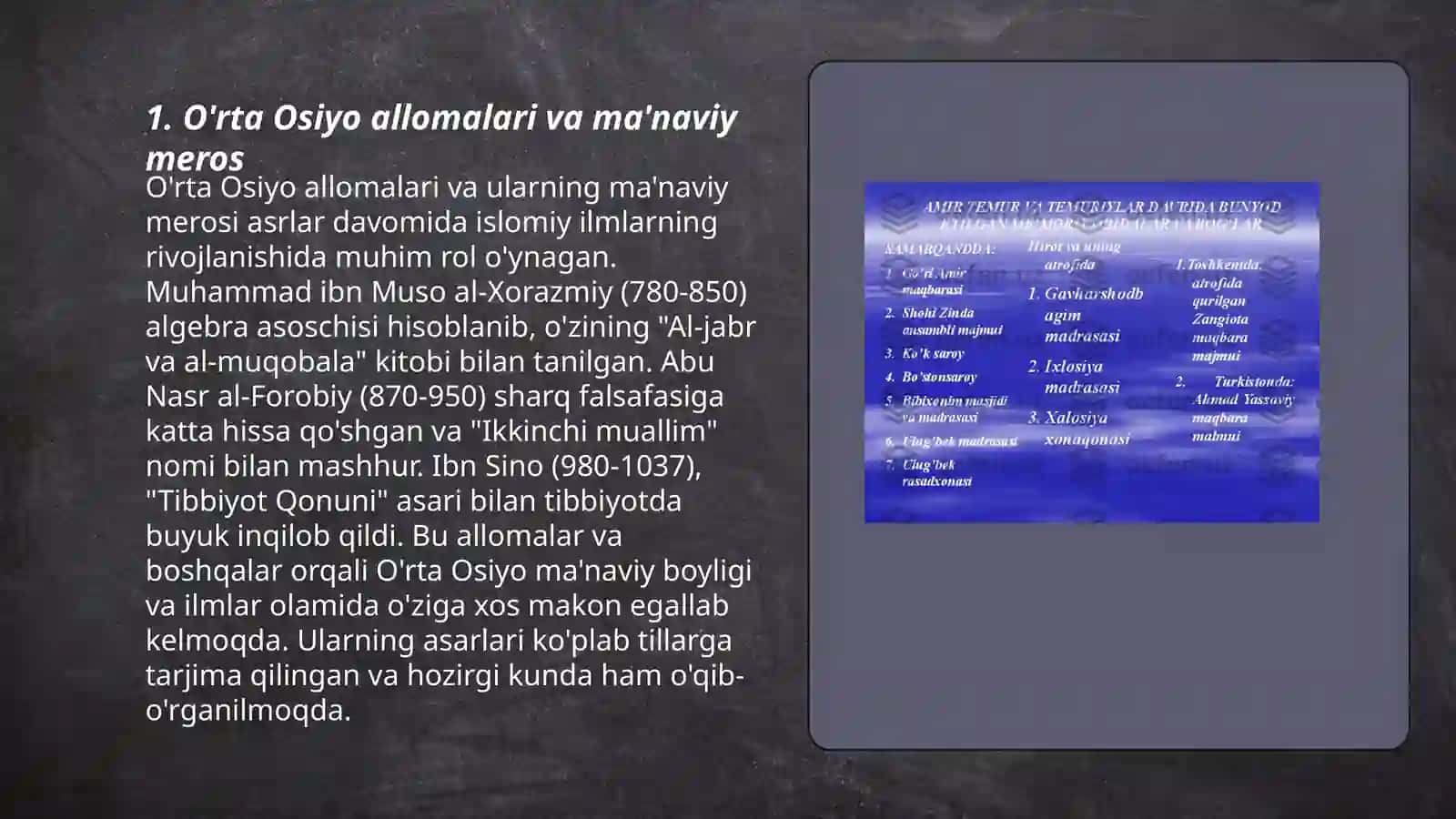 Yuksak ma'naviyatli yoshlarni tarbiyalashga o'rta Osiyo allomalari ilmiy merosining o'rni 3
