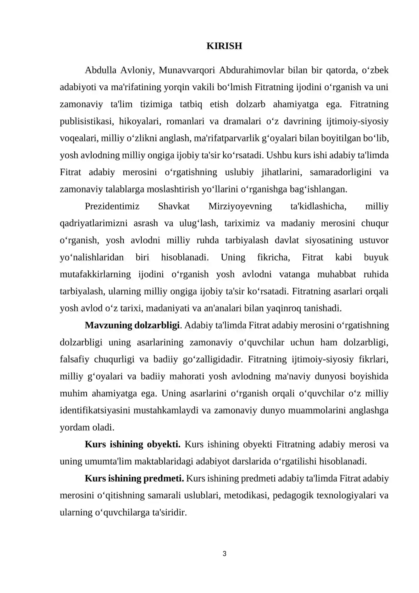 FITRATNING ADABIYOTSHUNOSLIK FAOLIYATI 3