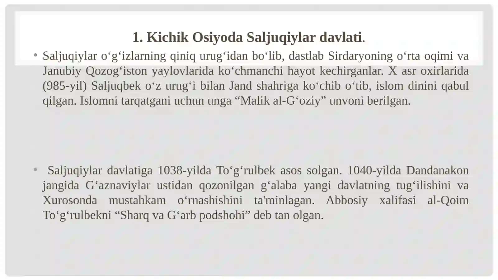 O‘rta  asrlarda  Turkiya 3