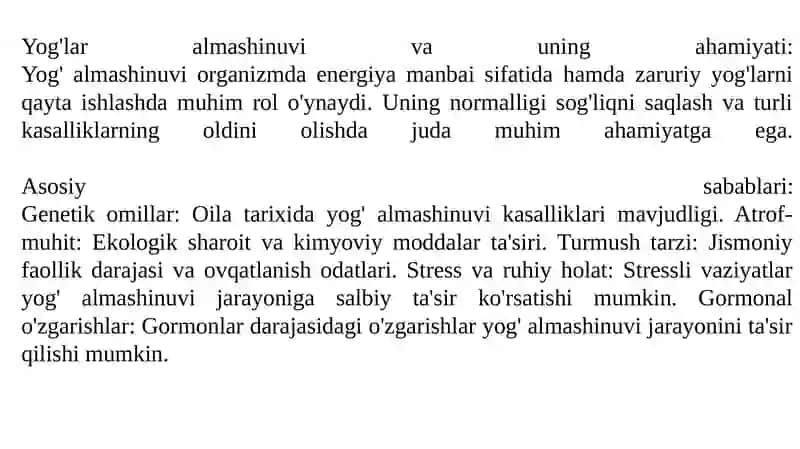 Yog'lar almashinuvining buzilishi 3