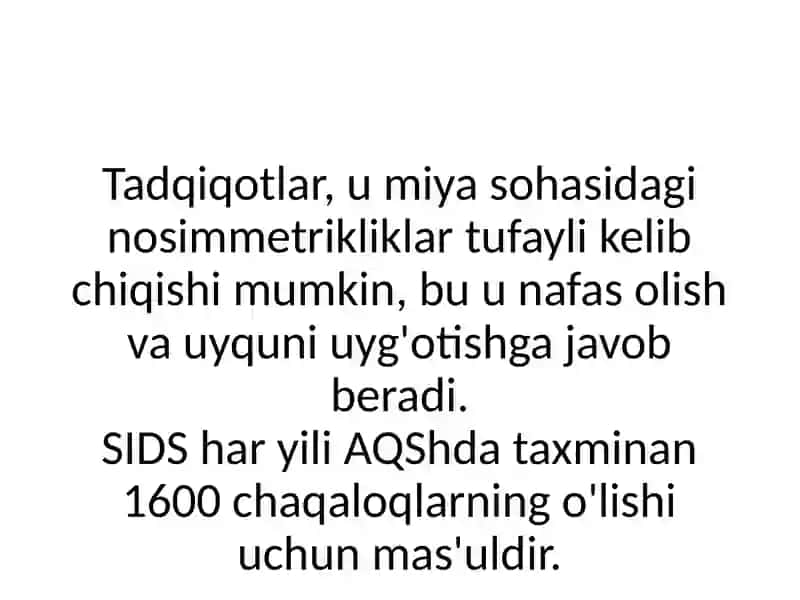 Toʻsatdan Bolalar oʻlimi sindromi 3
