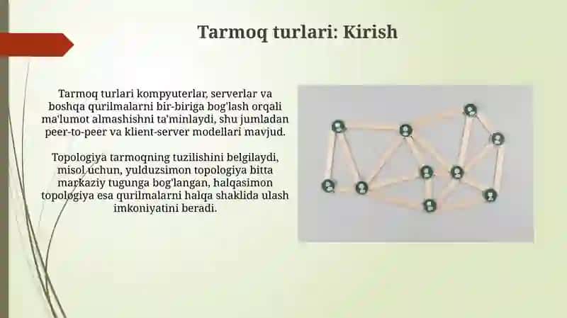 Tarmoqlar turlari 3