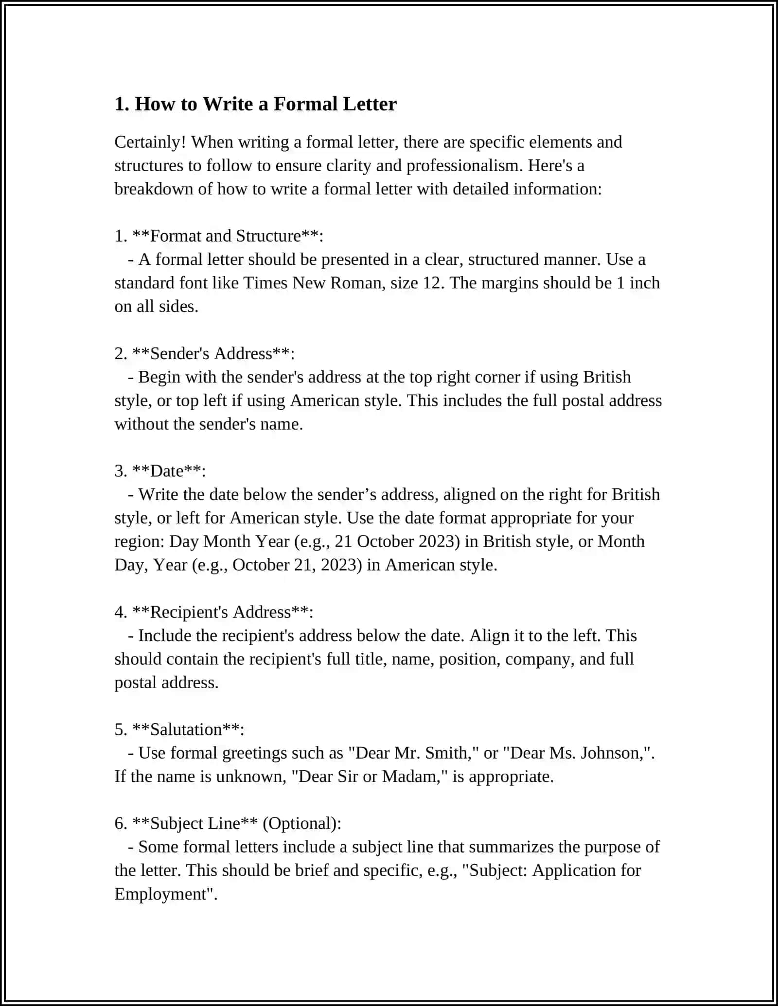 WRITING INSTRUCTIONS 3