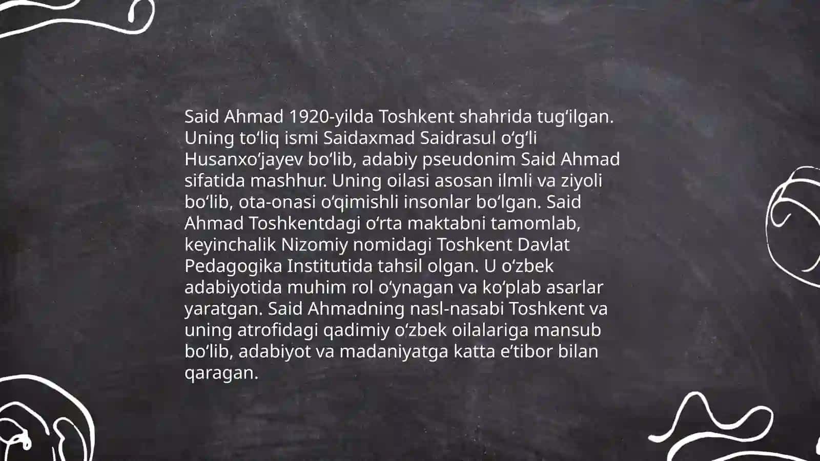 Said Ahmadning hayoti va ijodi. "Qorako'z Majnun" hikoyasi haqida 4