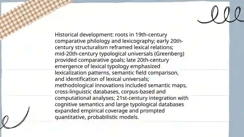 Lexical typology of system 4