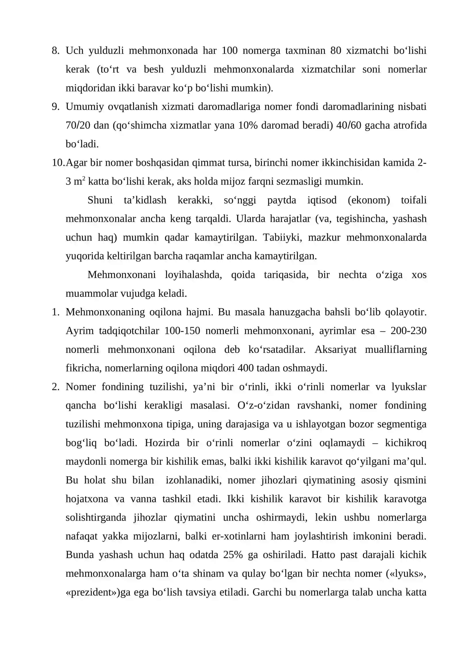 Mehmonxonalarning me’morchilik va texnik yechimlari 4