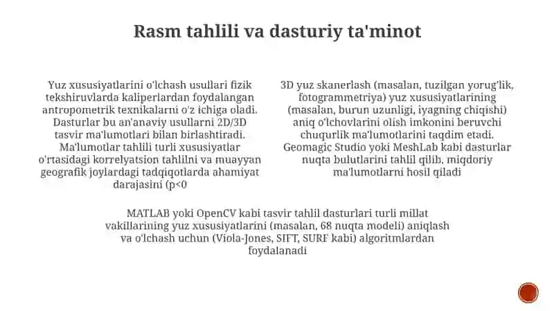 Yuz xususiyatlarini o'lchash 4