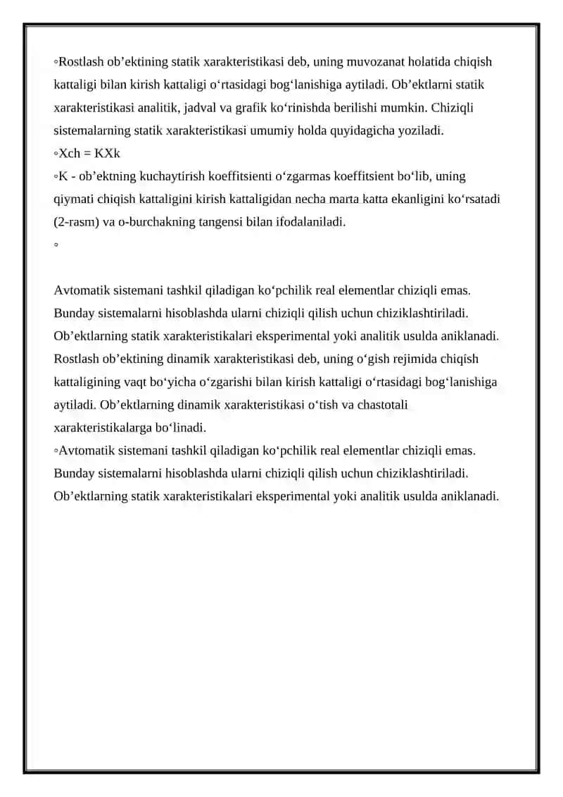 Avtomatik Rostlash ob’ektlari 4