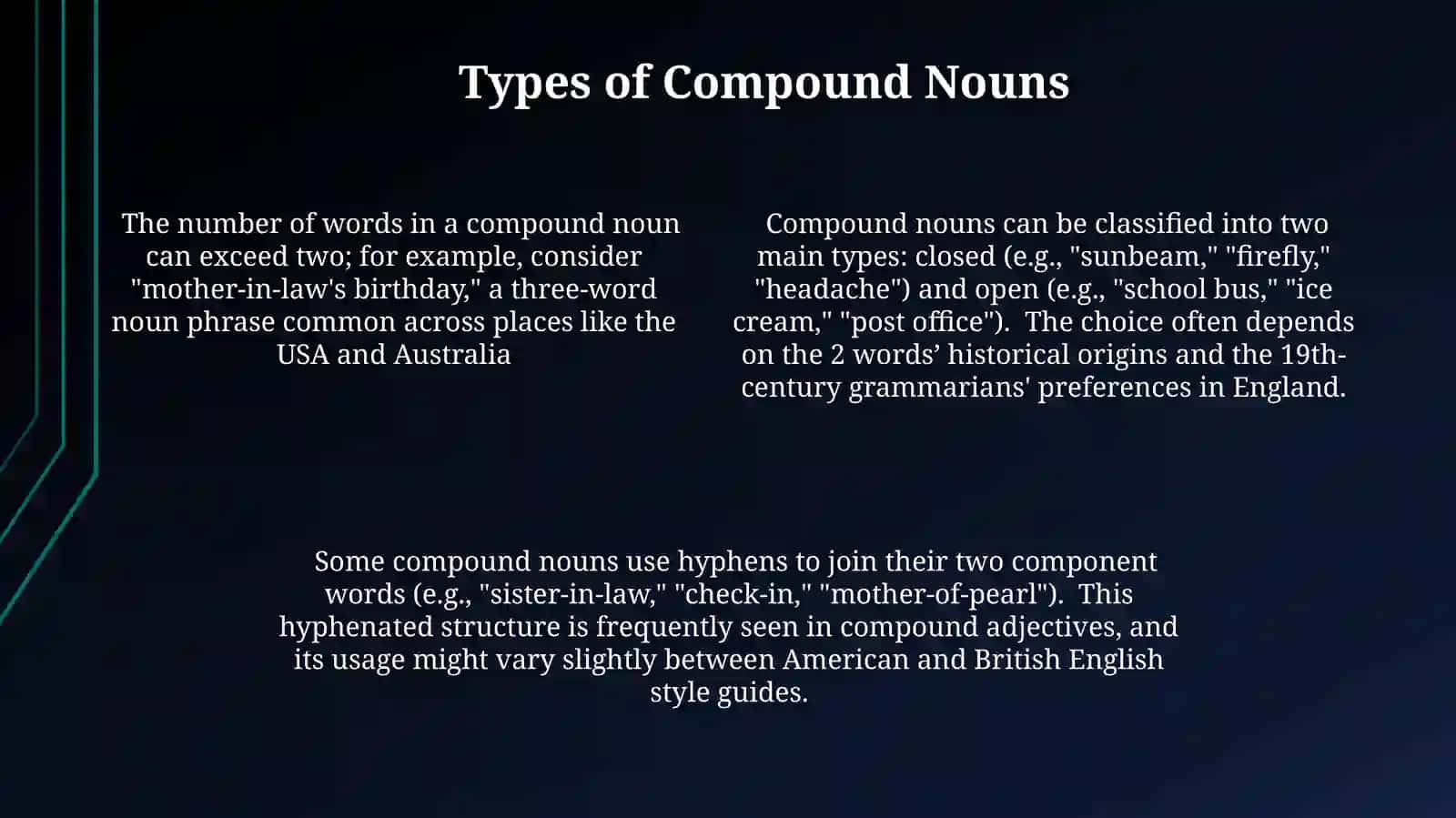 Using Compound Nouns Correctly 4